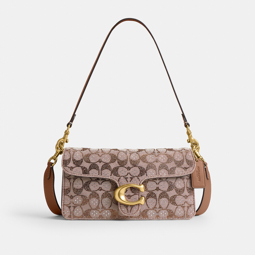 Coach Tabby Shoulder Bag 26 In Crystal Signature Jacquard